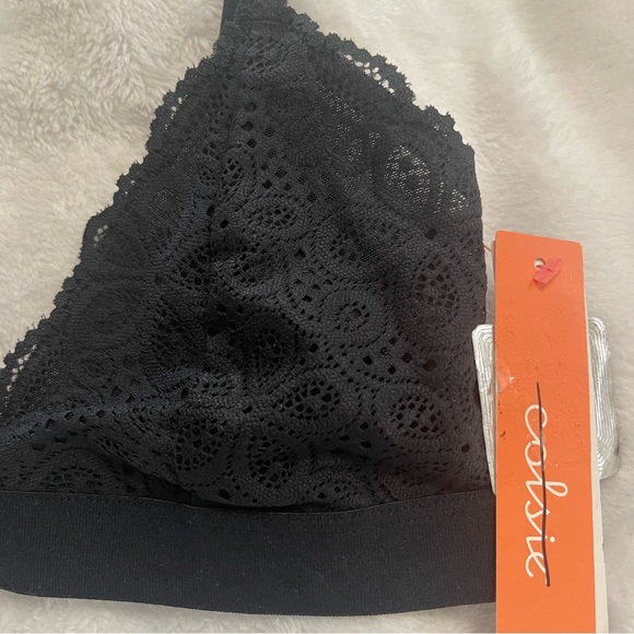 COLSIE BLACK LACE BRALETTE SIZE XS 34A/B NWT - Picture 2 of 6
